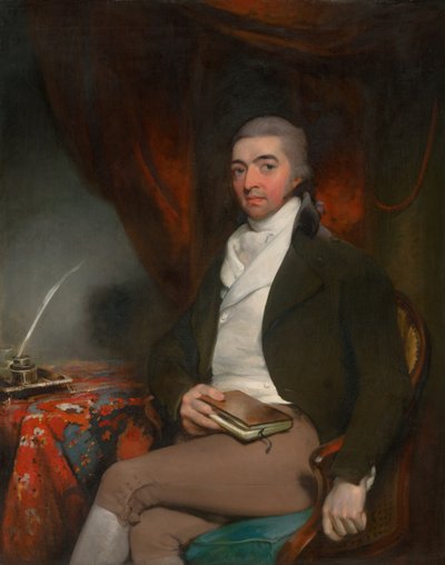 Portret van een Zittende Man met een Boek door Thomas Lawrence